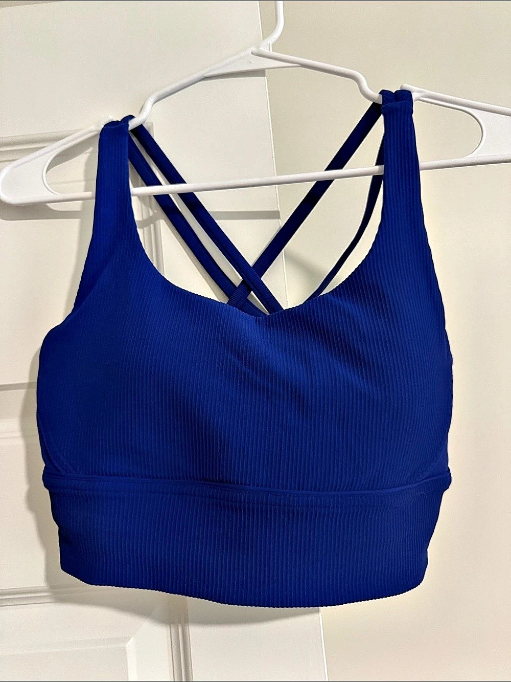 Lululemon Energy Longline Bra - Ribbed Luxtreme - Larkspur- Size 10